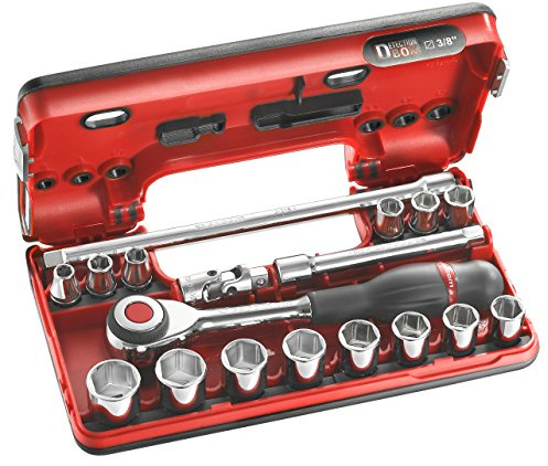 Facom J.360DBOX1 - Jeu de 18 Pièces DBOX de Douilles 3/8 6 Pans