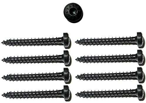 8 vis ASSY à tête bombée spéciales vis à bois 3x10mm filetage noir vis asymétriques pour haut-parleur