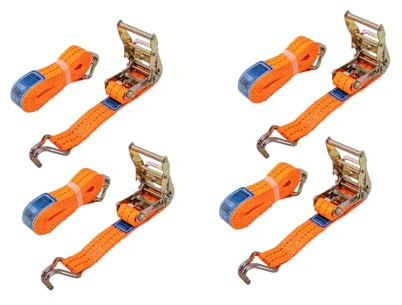 Kit de Quatre Sangles de Transport avec tendeur UNITRAILER 4m/35mm/2t