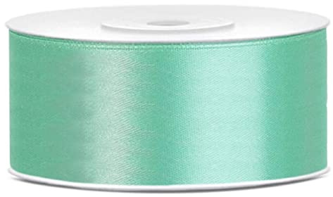 Satinband Mintgrün 38mm x 25m – breites Schleifenband | Geschenkband & Dekoband in Mint, reißfest, für Hochzeit, Baby Shower, Stuhlschleifen, Geschenkverpackung & Eventdeko