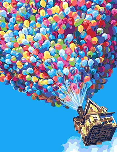 TARATH Malen Nach Zahlen Erwachsene Kinder,DIY Handgemalt Ölgemälde Kits auf Leinwand Geschenk für Freund Weihnachten Geburtstag Home Haus Deko-Ohne Rahmen 40 * 50 cm(Bunte Ballons)
