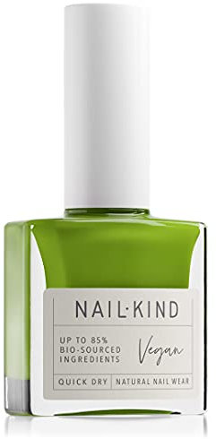 NAILKIND Bright Green Nail Polish - Lime Time - High-Shine Lime Green Nail Varnish - Vegan Nail Lacquer - Peta Certified + Cruelty Free - Quick Drying Long Lasting Chip Resistant Manicure - 8ml