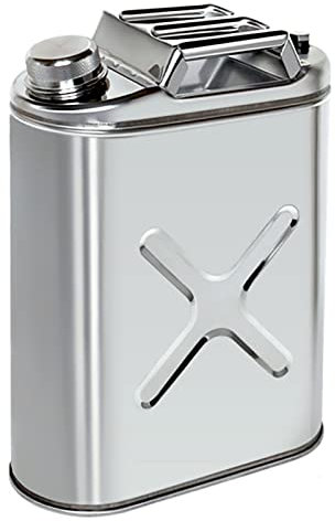 Yimihua 304 Rostfreier Stahl Benzinkanister aus Metall 5L-20 Liter Benzin Kanister Kraftstoffkanister Tragegriff Träger zur Lagerung von Kraftstoff Benzin Diesel Öl Motorrad Tank(Size:10L)