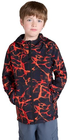 Mountain Warehouse Exodus Softshelljacka för barn - vattentät jacka med fleecefoder, vindtät, andningsbar - perfekt för vandring, berg och demitid, Rost (01), 13 år