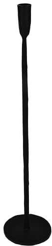 EGLO LIVING Kerzenhalter Jellicoe minimalistischer | Kerzenständer für Stabkerzen, Stabkerzenhalter aus Metall in Schwarz, Tischdeko handmade, 50 cm