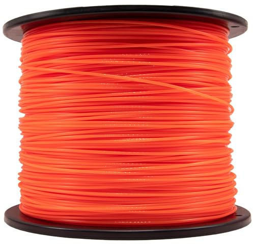 095 Trimmer Line, Heavy Duty Trimmer Line .095, 095 Weed Eater String, Commercial Grade Round 0.095 Inch String Trimmer Line, Weed Eater String .095Inch-880Ft-3Lb Fits Most of String Trimmers(Orange)