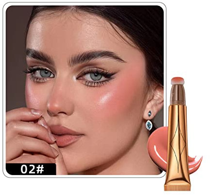 Lucoss Flüssiger Rouge Stick, Blush Stick, Blush Beauty Wand, Zauberstab Make-up Konturstab Flüssiges Rouge Mit Kissenapplikator, Natürlich Mischbare Creme Concealer Stick