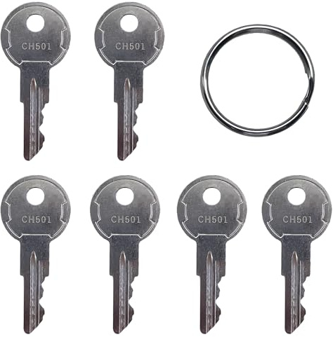 KeyPower (6) CH501 Toolbox Keys for Truck Tool Box Lock Latch, Pack of 6 Keys