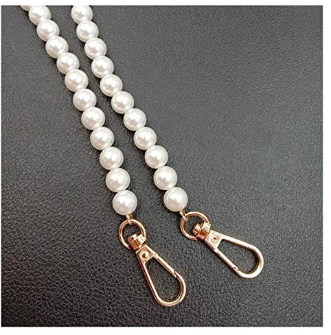 ADJAN Taschenkette 1 stücke 50-12. 0cm Pearl Bag Strap for Taschen Handtasche DIY. Geldbörse Ersatz Lange Perlenkette for Umhängetasche Riemen Perlengürtel Zubehör (Color : Gold B, Size : 80CM)