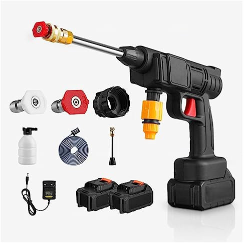 Pistola Per Lavaggio Auto Elettrica, Alta Potenza 600w,Due Batterie 24v1500mah Lavapavimenti Esterni, Ricaricabile Mini Idropulitrice, Essenziali Per La Pulizia Della Casa
