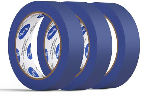 FOLTAPE Blaues Malerband (30mm x 50 m) Malerkrepp - 3x Blue Painters Tape für Präzision Kreppband Abklebeband Maler Masking Tape Hochleistungs Maler Klebeband Einfache Anwendung & Entfernung