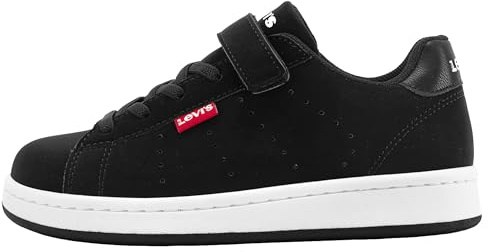 Levi's Unisex Avenue Top Velcro-Elastic Lace Basket, Brilliant Black, 28 EU