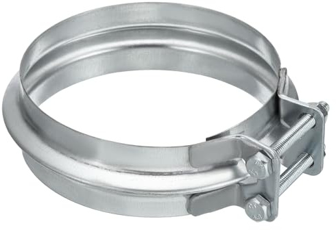 PATIKIL Rohrschelle 4(100mm) verstellbare verzinkte Eisenrohrschelle | für Luftkanäle Trocknerabluftschlauch Kraftstoffleitung Sanitär