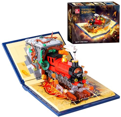 RSDHFLY Kit de ferrocarril de luz mágica - 889 bloques de construcción seguros y divertidos para niños