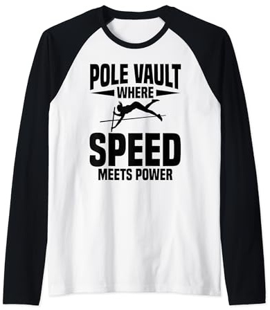 Pole Vaulting Spikes Men Shoes Gloves Training Pole Vault Raglan Baseball Tee