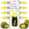 Funcils 4 pennarelli acrilici Gialla punta doppia da 1mm,5mm - per dipingere pietre, ceramica, vetro, legno, tessuti, metallo, stoffa, roccia, pneumatici.