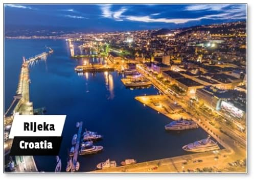 Rijeka by Night Kühlschrankmagnet