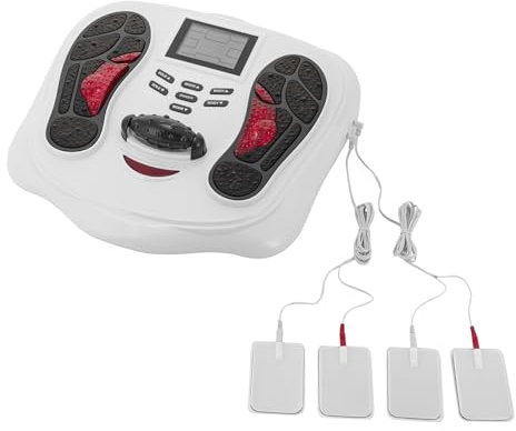 Massaggiatore per piedi elettrico, massaggiatore per piedi e gambe, massaggiatore elettromagnetico per piedi con 4 cuscinetti elettrodi per migliorare la circolazione sanguigna