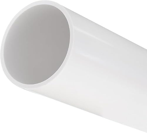 MACHSWON Tuyau en PVC 67,8 x 75 x 200 mm (DI x DE x L) Rond en plastique rigide haute résistance pour tuyau de drainage, manchon de câble (Blanc)