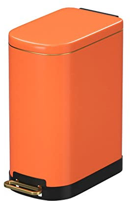 Pattumiera da cucina in acciaio inox per interni con coperchio, pedale silenzioso, pattumiera per soggiorno, cucina, camera da letto, bagno, pattumiera retrò creativa, 10 litri, pattumiera per ufficio
