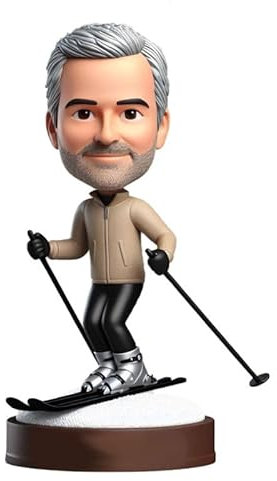 mydedor Individuelle Wackelkopf-Figur, individuelle Puppe, Sportler Partner, benutzerdefinierter Wackelkopf, handgefertigter Wackelkopf, personalisierte Basis auf Ihrem Foto