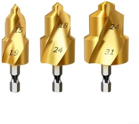 CWOQOCW Professional Grade HSS Spiral Step Drill Bit with Secure 6 35mm Hex Handle Fit (20+32)