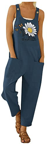 Latzhose Damen Gartenhose Schwangerschaft Garten Arbeitskleidung Romper Latzhosen Für Overall Kostüm Arbeitshose Sommer Blau, XXL
