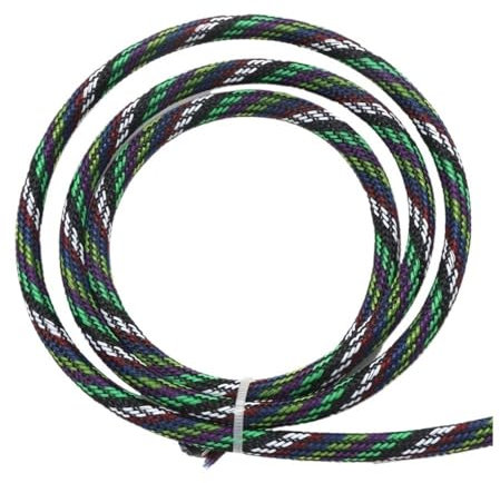 Cmis Kbei 1/2/3/5/10/20/30/50 m, isolierte PET-Geflechthülse, erweiterbar, hochdichter Kabelmantel, Schutzgeflecht für Drähte (7 Farben, 6 mm, 1 m)