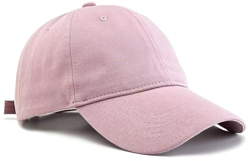 FUIPVGI baseballkappe für frauen männer sonnenhut baumwolle verstellbar weich sport hut damen klassische vintage baseballmütze damen baseballmütze damen baseballmütze rosa, retro rose, S-L