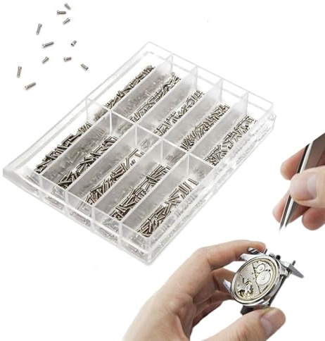 Kleine Uhrenschrauben – 500-teiliges Edelstahl-Ersatzschrauben-Set | selbstschneidende Schrauben für Uhren, Elektronik und Smartphones, Uhrenreparatur