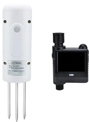 YFDGD Humidimètre Tuya Zigbee – Humidimètre De Sol sans Fil, Testeur De Température Et D'humidité avec Arroseur Automatique Solaire for Jardin IP67