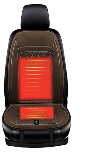LJLBFB Auto Sitzkissen für FIAT 124 Sedan SW/FIAT 500, Winter Autositz Auflage Mit Voller Rückenlehne Warm Bequem Weich Plüsch zum Fahren im Winter,C-Brown