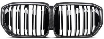 Griglia anteriore dell'auto Per BMW Per X5 Series G05 LCI 2024-IN Griglie Per Corsa Vera Fibra Carbonio Secco Griglia Cofano Paraurti Anteriore(Double Slat)