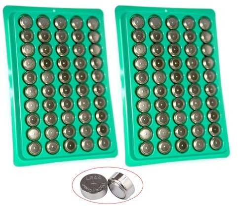 GinMimi 50/100 unidades AG13 LR44 A76 357 357A LR1154 SR1154 SR44 1,55 V batería alcalina para calculadora de reloj, reloj remoto de coche, calculadora de juguete, dispositivo electrónico en miniatura