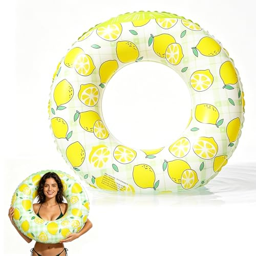 Swimming Ring Inflatable Rubber Rings for Kids Adults, 70/90cm Fruit Inflatable Pool Ring Floaties Swim Rings Water Float