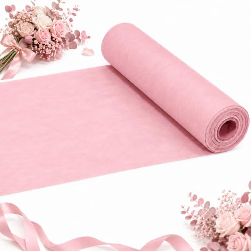 GothicBride Nonwoven bordslöpare 25 m x 30 cm bordsdekoration festdekoration för bröllop