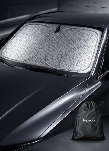 Graphen-Sonnenschutz und Wärmedämmung für die Auto-Windschutzscheibe | Auto-Sonnenschutz mit UV400 Schutz & Wärmedämmung, Faltbare Frontscheibenabdeckung mit Flexiblen Stahlrahmen