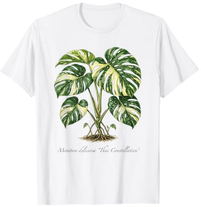 Monstera Thai Constellation Plant Illustration T-Shirt