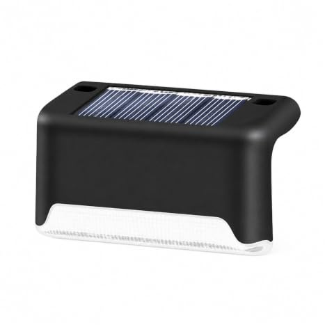 Markbelysning, Utomhussteg För Soldäckslampor för gångväg på uteplatsen(Black Shell-White,28Pcs)