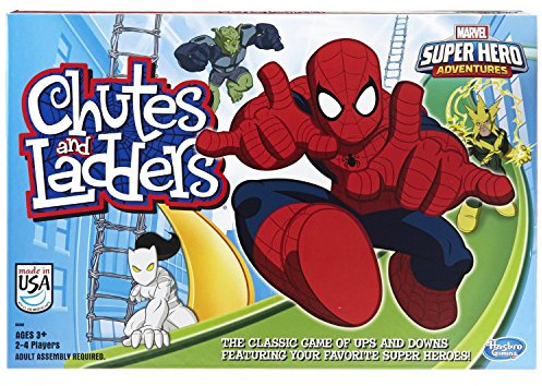 Hasbro Gaming Chutes and Ladders: Marvel Spider-Man Edition Board Game for Kids 2-4 Players, Preschool Games, Easter Gifts for Boys and Girls, Ages 3 and Up (Amazon Exclusive)