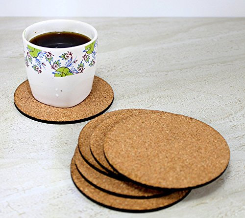 Kleo – bar birra caffè sottobicchieri in sughero (set of 6) – lunga durata, Heat Resist, assorbe Spilled liquido, non scivoloso e privo di graffi