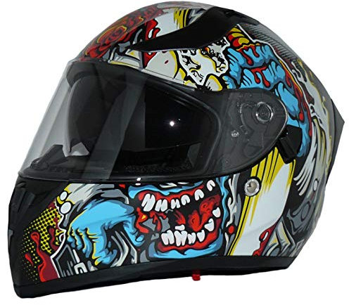 protectWEAR Motorradintegralhelm Integralhelm mit integrierter Sonnenblende und klappbarem Visier V128-MU-XL