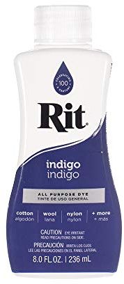 Rit Dye Liquid – Große Auswahl an Farben – 237 ml (Indigo)
