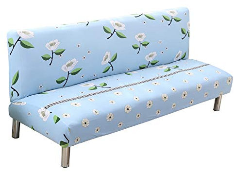 DZYP Sofabezug ohne Armlehnen, elastisch, waschbar, bedruckter Spandex, universeller Sofa-Schonbezug für Klappsofas und Sofas. (P4)