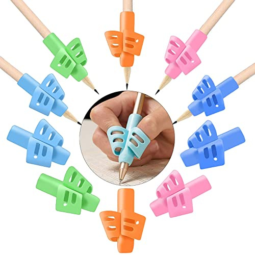 YYST Impugnatura Matita bambini,impugnatura penna,10 pieces pencil grips,Aiuto Scrittura Strumento Correzione Della Postura per Bambini Adulti