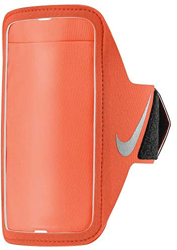 Nike Unisex - Adult Lean Arm Band Smartphone Armband, Bright Crimson/Black/Silver, One Size