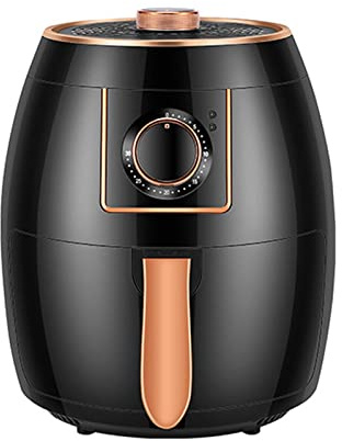 YHQKJ 5.5L Air Fryer Oven, Household Large Capacity Electric Fryer, 360° Hot Air Circulation, 1300W High Power, Timer, Black (Size : Rotary knob) (Rotary knob) needed