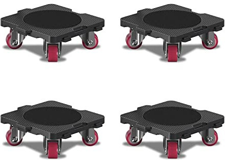 ONEON Zusatzpaket 4er-Set Verbindbare Möbelroller mit 360° drehbaren Rädern