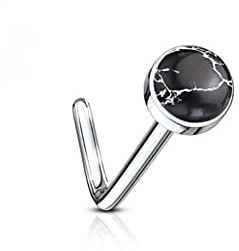 Treuheld® Nasenpiercing mit Edelstein | 8 Farben | Nasenstecker