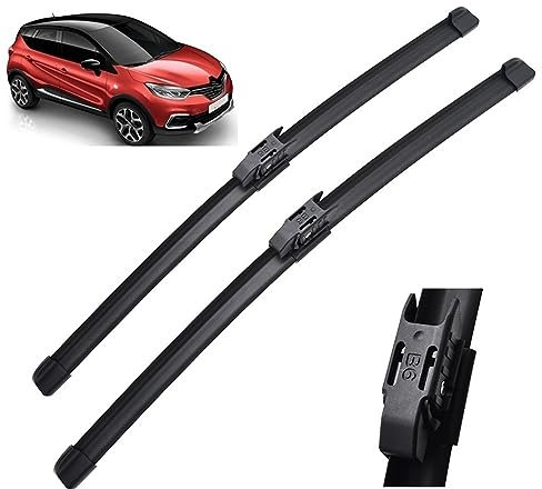 Limpiaparabrisas Delantero Compatible con Renault Captur Kaptur 2016-2019 Parabrisas Ventana Coche Lluvia Cepillos 26+16